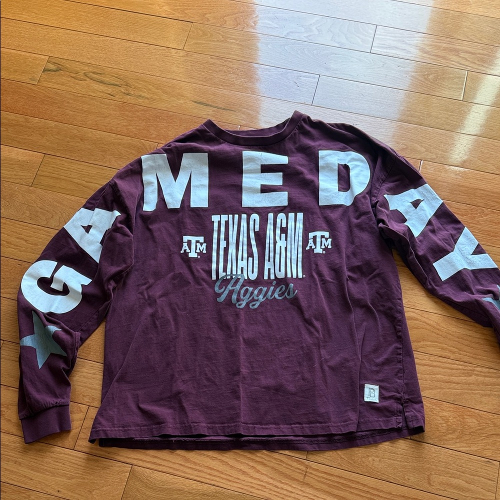 Pressbox Maroon Tee with White Print